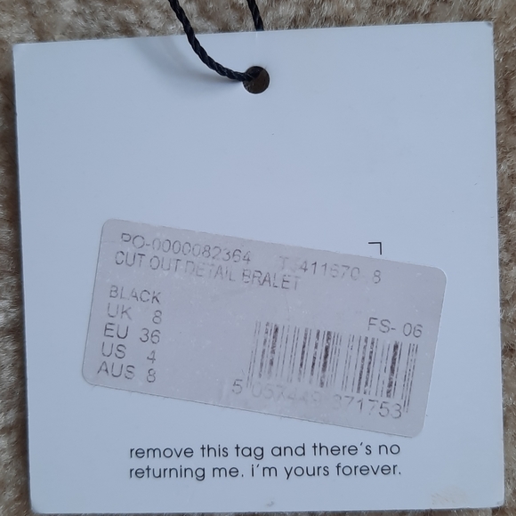 NWT Missguided Cut Out Detail Bralette - Picture 7 of 7